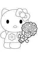 Hello Kitty kleurplaat 24